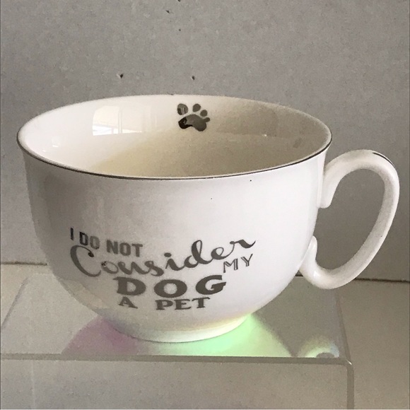 Other - "My Dog is Family" Coffee Cup Mug My Fido Pet Lover Collection- Whte W/Gold Trim